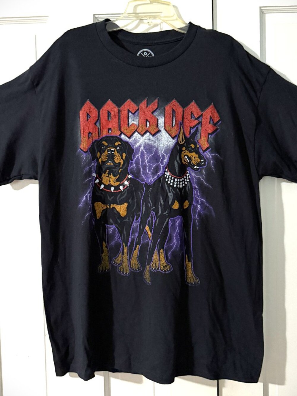 Dom Back‎ Off Graphic T-Shirt Mens Large Black Rottweiler Doberman | Streetwear